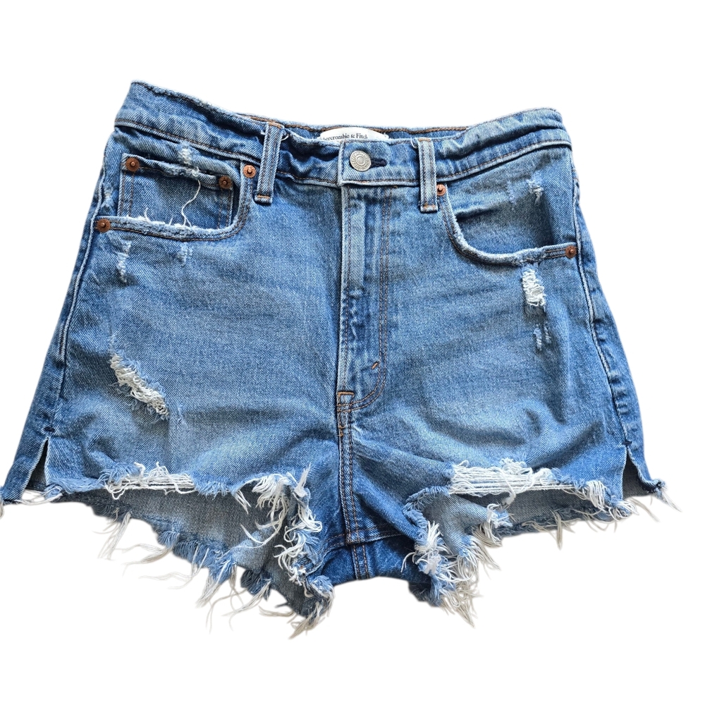 Ambercrobie & Fitch Women's High-Rise Cutoff Short Size 2 - Picture 2 of 5